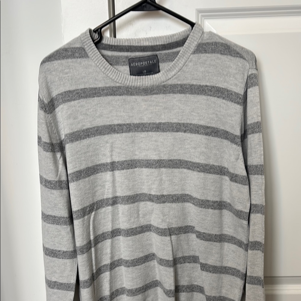 Aeropostale Gray Striped Men's Sweater